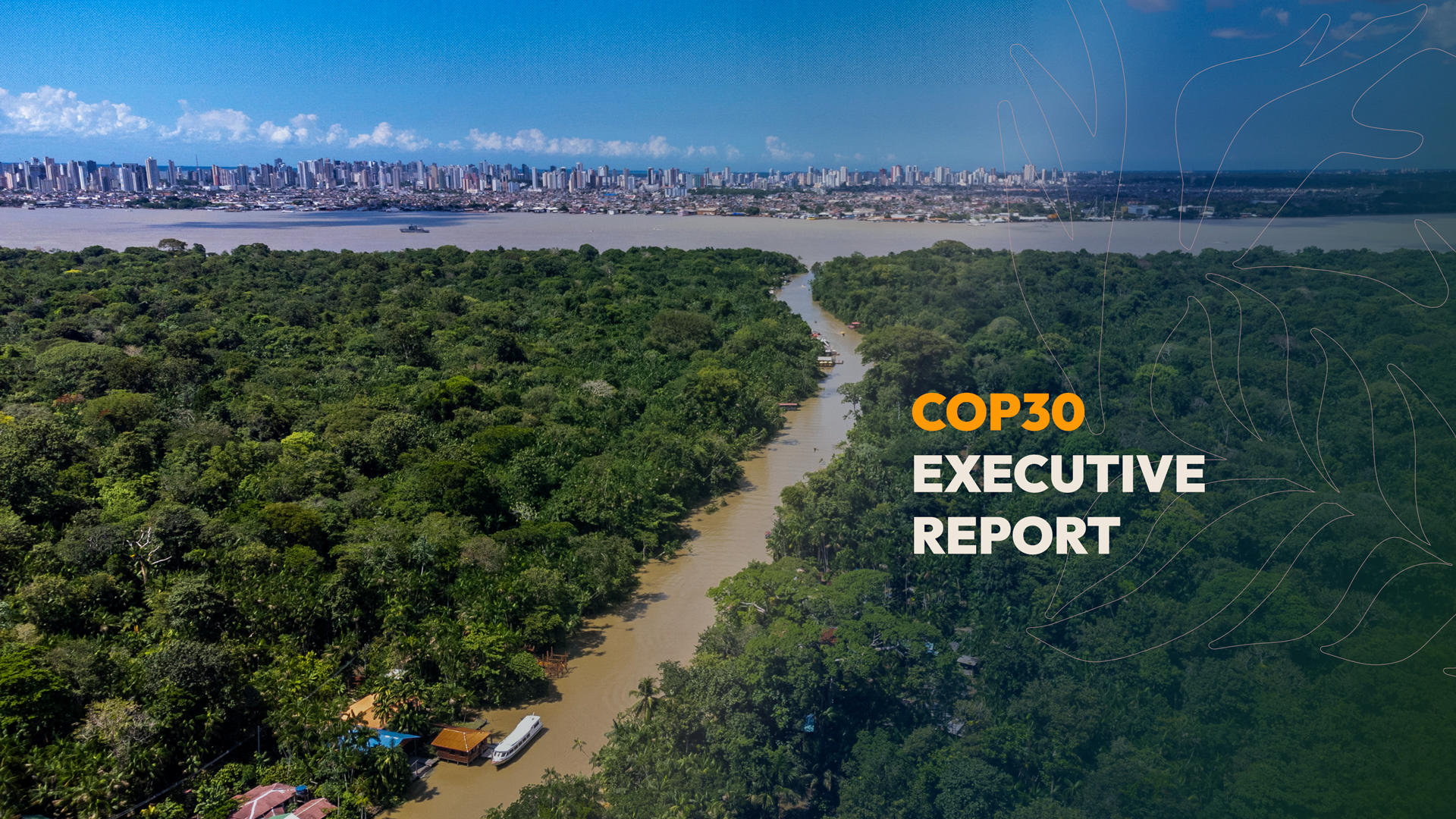 View of Combu Island, with the city of Belém (PA) in the background. Photo by Alex Ferro/COP30