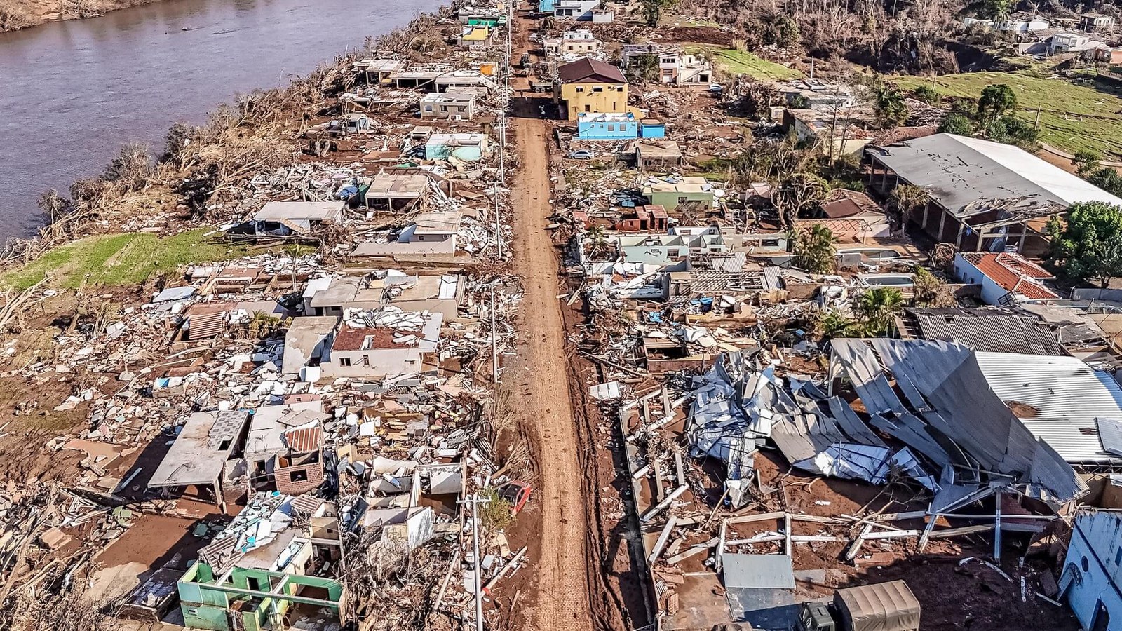 Devastation in the Navegantes neighborhood, Arroio do Meio, Rio Grande do Sul | Foto: Ricardo Stuckert/PR