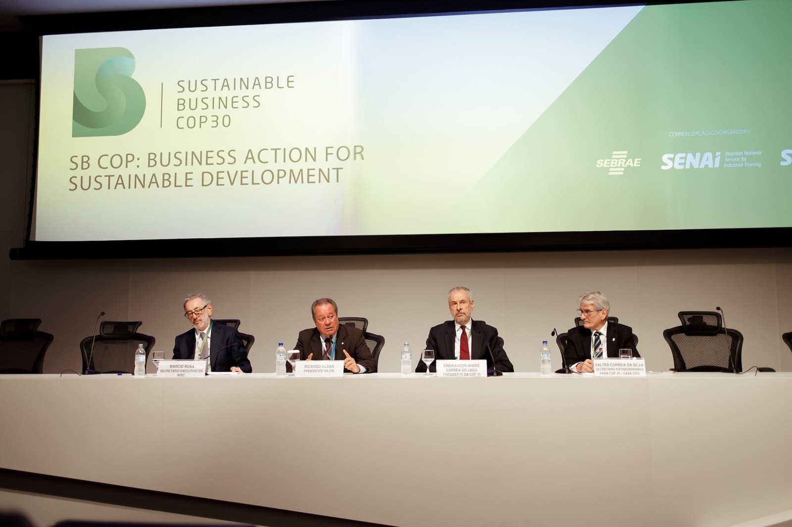 Sustainable Business COP30 is launched at an event at CNI to mobilize the private sector to contribute to sustainable strategies. Photo: Isabela Castilho/ COP30