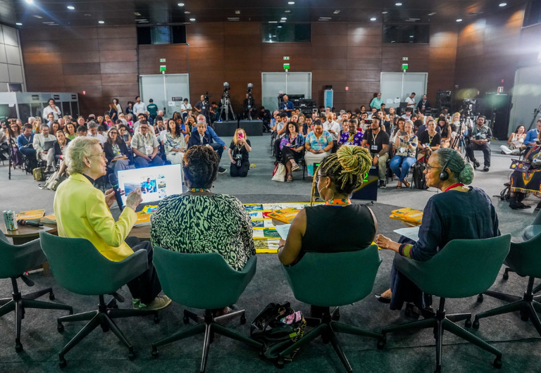 The event presented the trajectory of the Global Ethical Stocktake, an initiative that integrates one of the four leadership circles of COP30 - Image: Rogério Cassimiro/MMA