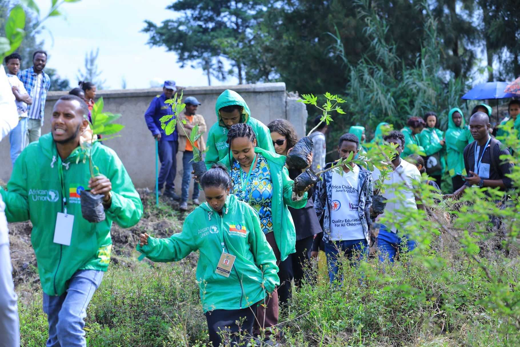 Youth representatives turn climate debate into action with the planting of 300 saplings in Addis Ababa  Photo: Fitsum Biniam