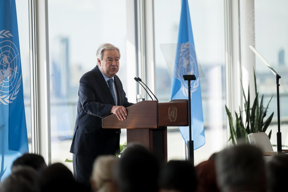 António Guterres during the speech “A Moment of Opportunity: Driving the New Era of Energy” — Photo: Mark Garten / UN Photo