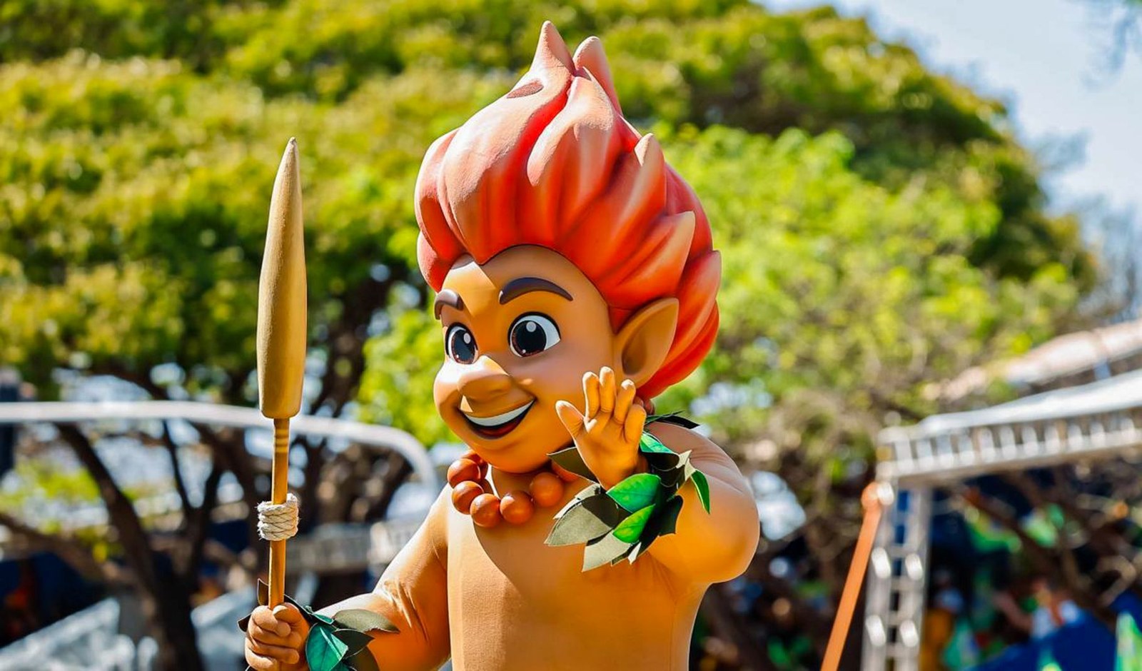 Forest guardian, Curupira mascot is presented during the civic parade in Brasília| Image: Ricardo Stuckert/PR