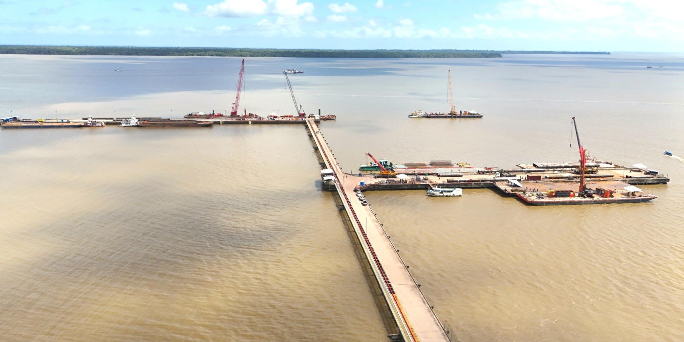 The new 710-meter pier under construction. The expectation is for the new terminal to integrate with regular maritime tourism routes — Image: Directorate of Infrastructure / Secop