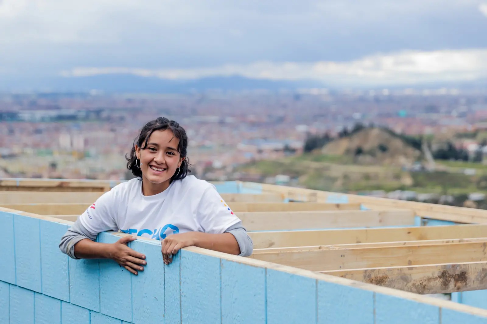 The global initiative “Race to Resilience” is one of the initiatives featured in the Climate Action Yearbook. It promotes actions that increase climate resilience for populations facing social vulnerability. Photo: Vivienda Resiliente/TECHO