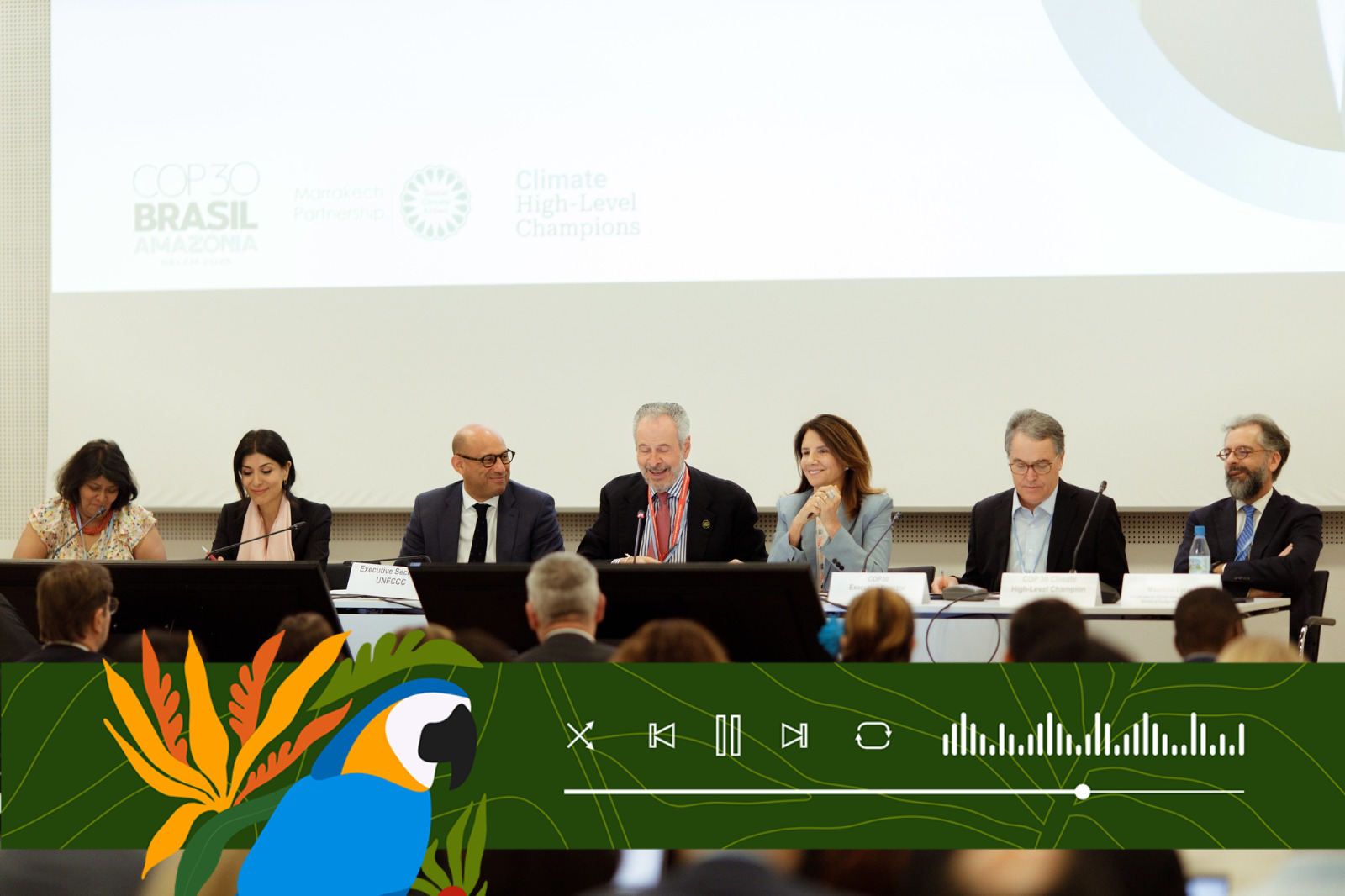 Brasil y demás líderes discuten estrategias para fortalecer los sistemas de salud frente a los desafíos del cambio climático en la Conferencia Global realizada en Brasilia— Foto: Rafael Medelima / COP30