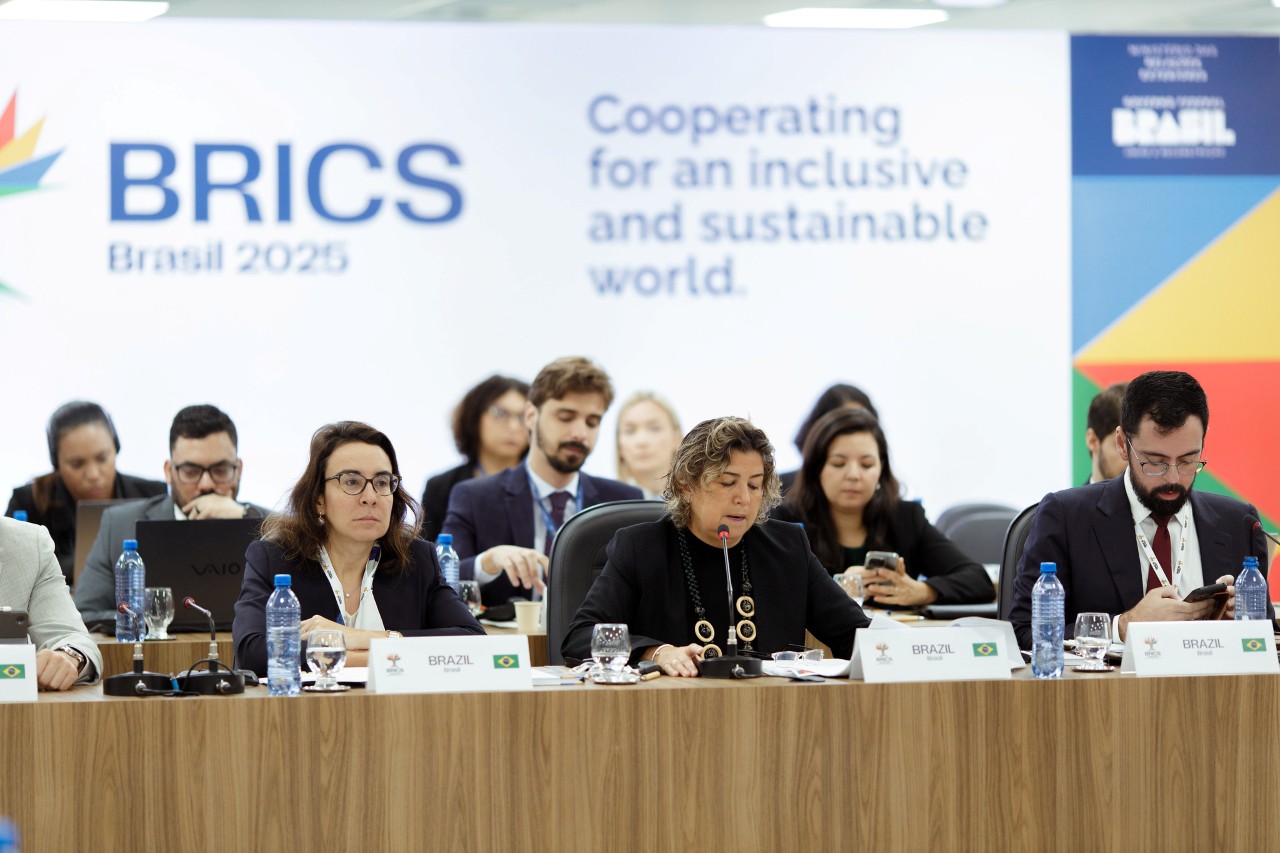 Embaixadoras Tatiana Rosito, do Ministério da Fazenda, e Liliam Chagas, do Ministério de Relações Exteriores, lideraram a Reunião de Alto Nível sobre Mudança do Clima e Desenvolvimento Sustentável do BRICS em que foram acordados cinco documentos - Fotos: Isabela Castilho / BRICS Brasil / COP30