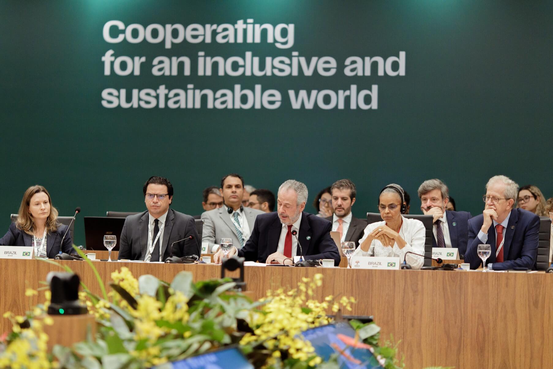 (BRICS): COP30 President attended the BRICS Ministerial Meeting with Brasil’s Minister of Environment, Marina Silva. Image: Isabela Castilho/BRICS Brasil