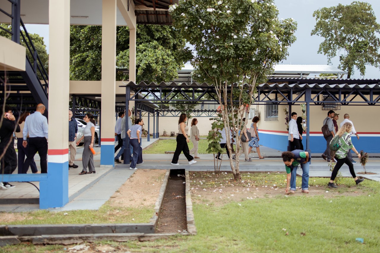     Missão da ONU visita escola que está passando por reformas, para se tornar acomodação durante a COP30 - Foto: Isabela Castilho / COP30 Amazônia