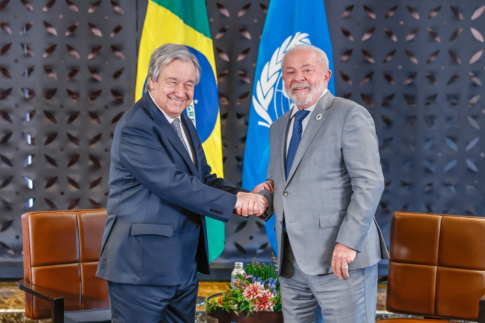 Lula e Guterres firmaram compromisso, desde a última Assembleia Geral da ONU, em setembro do ano passado, de reunirem chefes de Estado para tratar dos temas relacionados na COP30