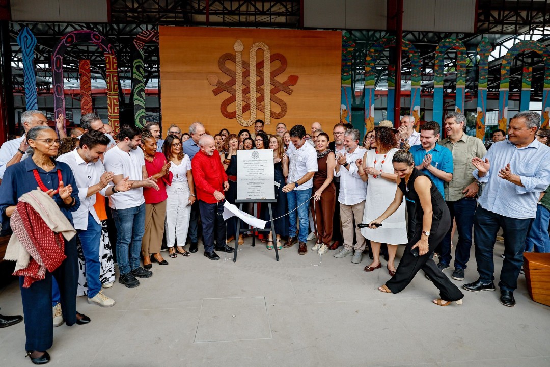 O presidente Lula inaugurou o Museu das Amazônias, um espaço dedicado a valorizar a ciência e a tecnologia da região. Foto: Ricardo Stuckert/PR