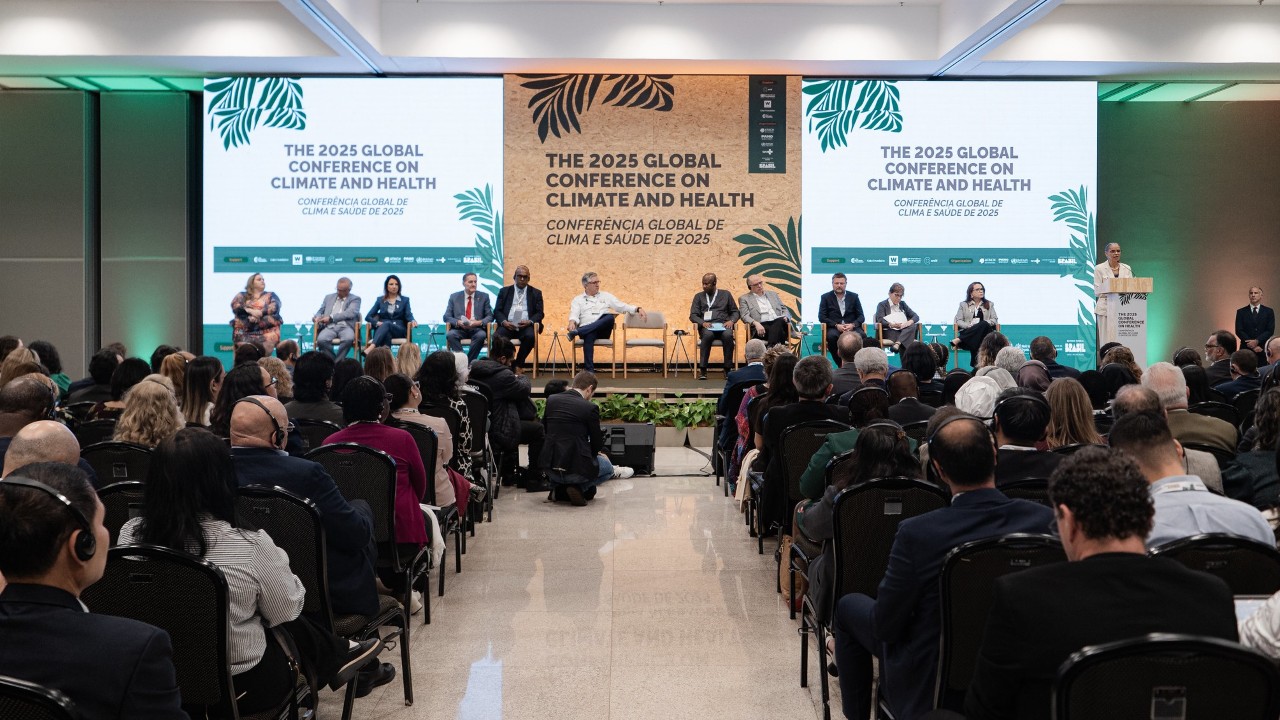 Brasil e demais lideranças discutem estratégias para fortalecer os sistemas de saúde diante dos desafios das mudanças do clima na Conferência Global realizada em Brasília — Foto: Rafael Medelima/COP30