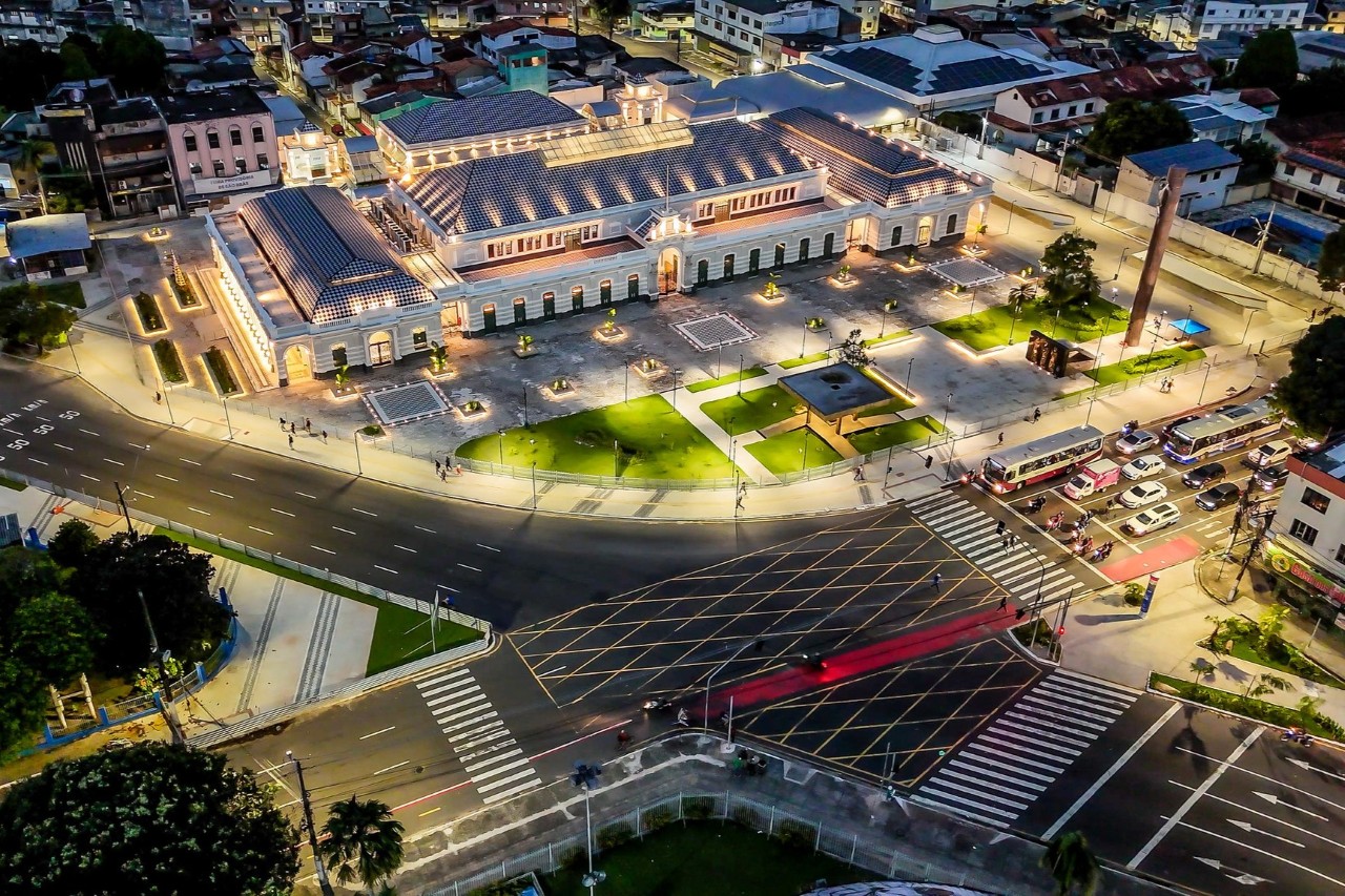 Mercado Municipal de São Brás -  uma construção imponente de 114 anos de história — Foto: Rafael Medelima