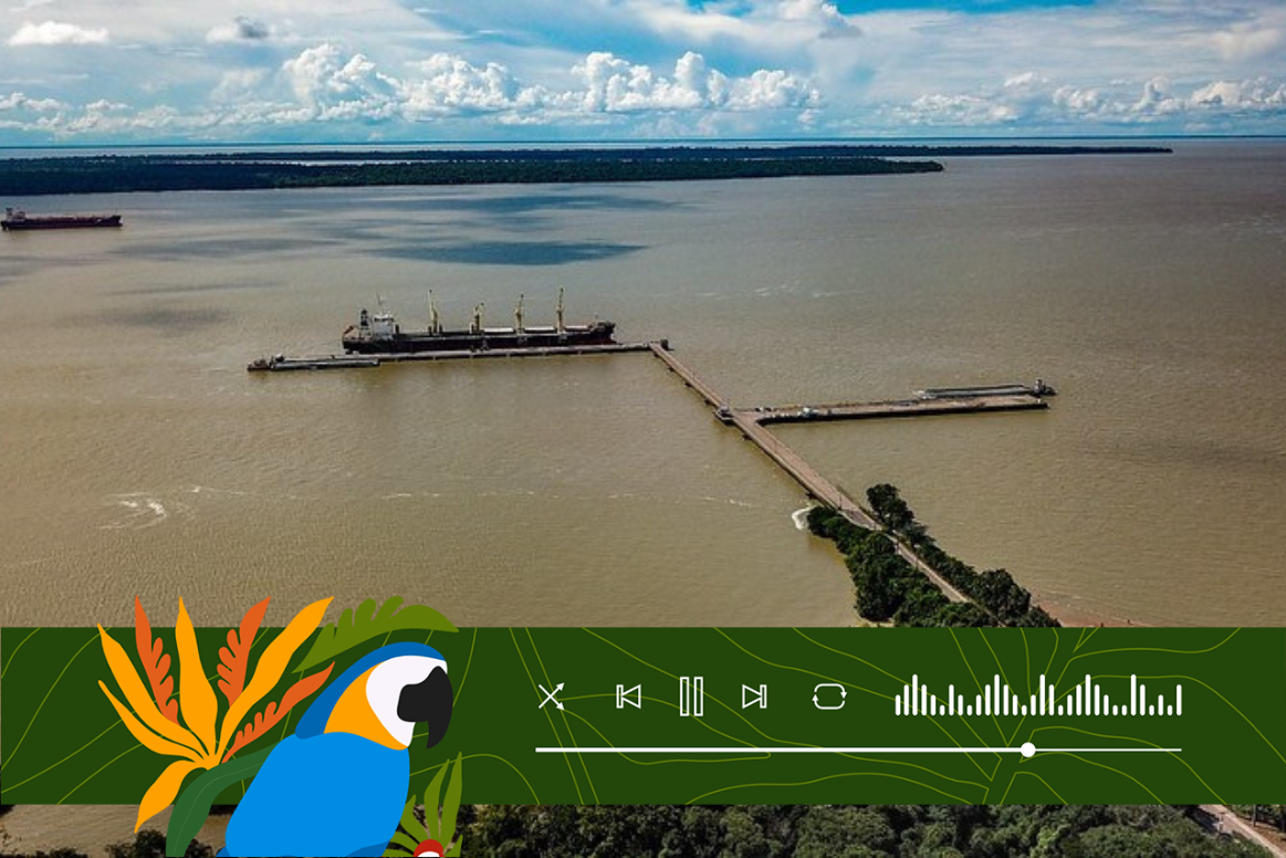 Porto de Outeiro está em obras para receber os navios cruzeiros que hospedarão negociadores da COP30 — Foto: Rafael Neddermeyer / COP30