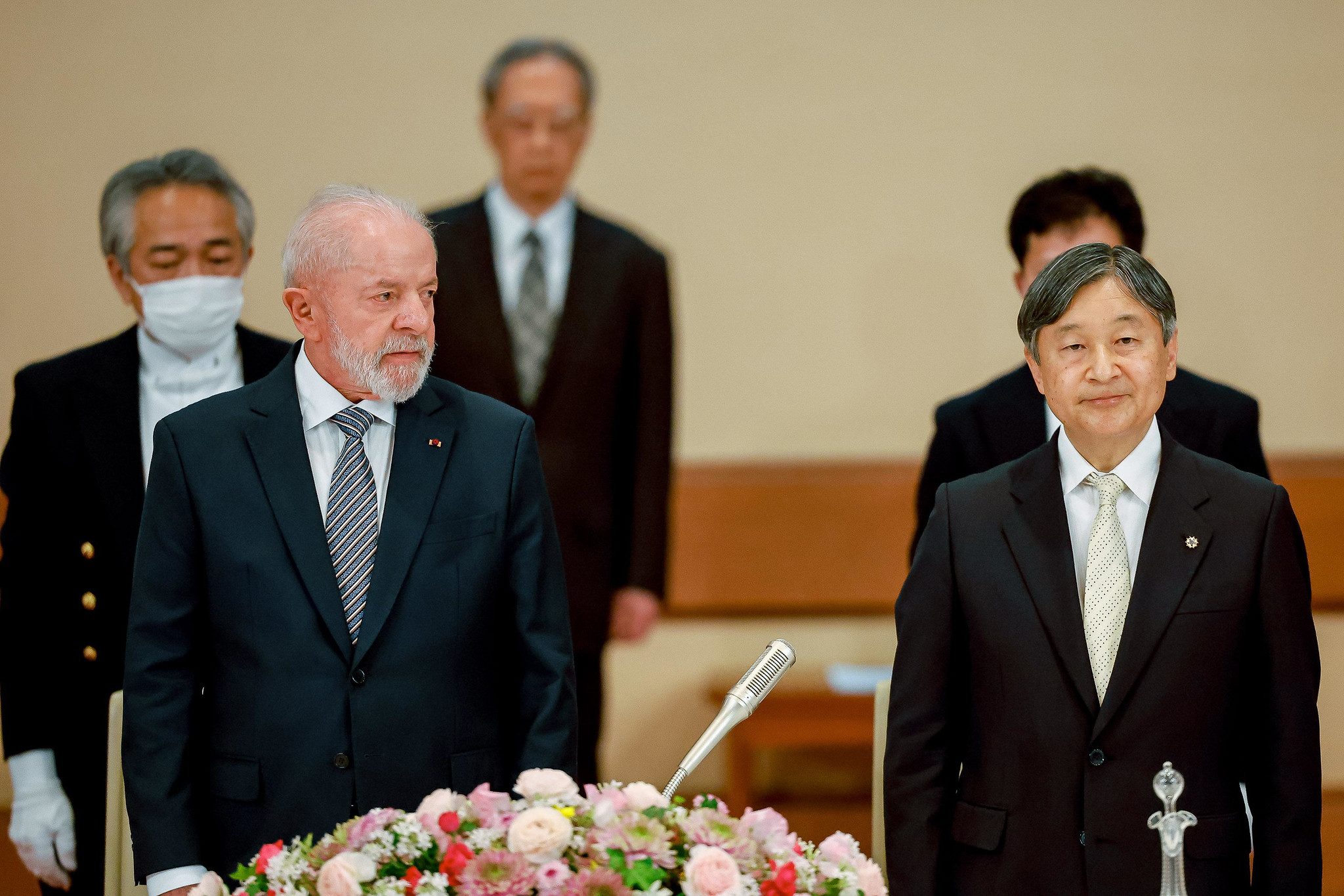 O presidente exaltou laços entre Brasil e Japão em discurso diante do Imperador Naruhito. Foto: Ricardo Stuckert/PR