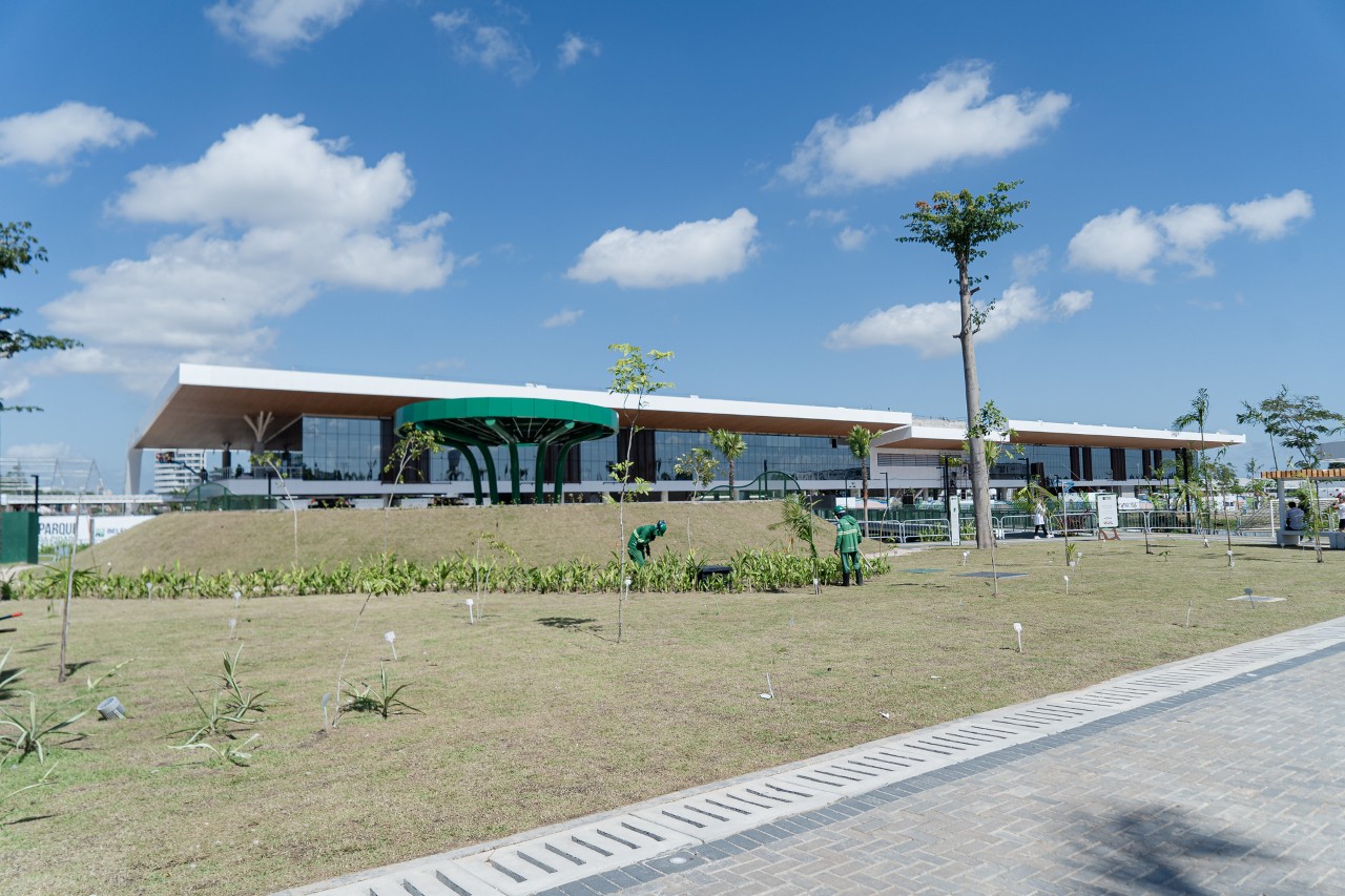 A Zona Verde, também chamada de Green Zone, é a área pública da COP30, administrada pelo governo federal. Foto: Rafael Medelima | COP30