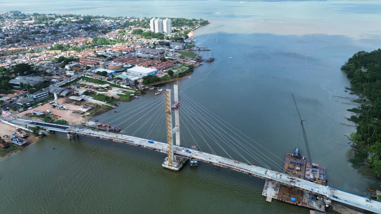 Nova ponte garantirá o acesso rápido – estimado em cerca de 30 minutos – entre o terminal e os locais oficiais da conferência. FOTO: Secretaria de Infraestrutura do Governo do Estado do Pará | Laboratório de Sistemas Estruturais - LSE