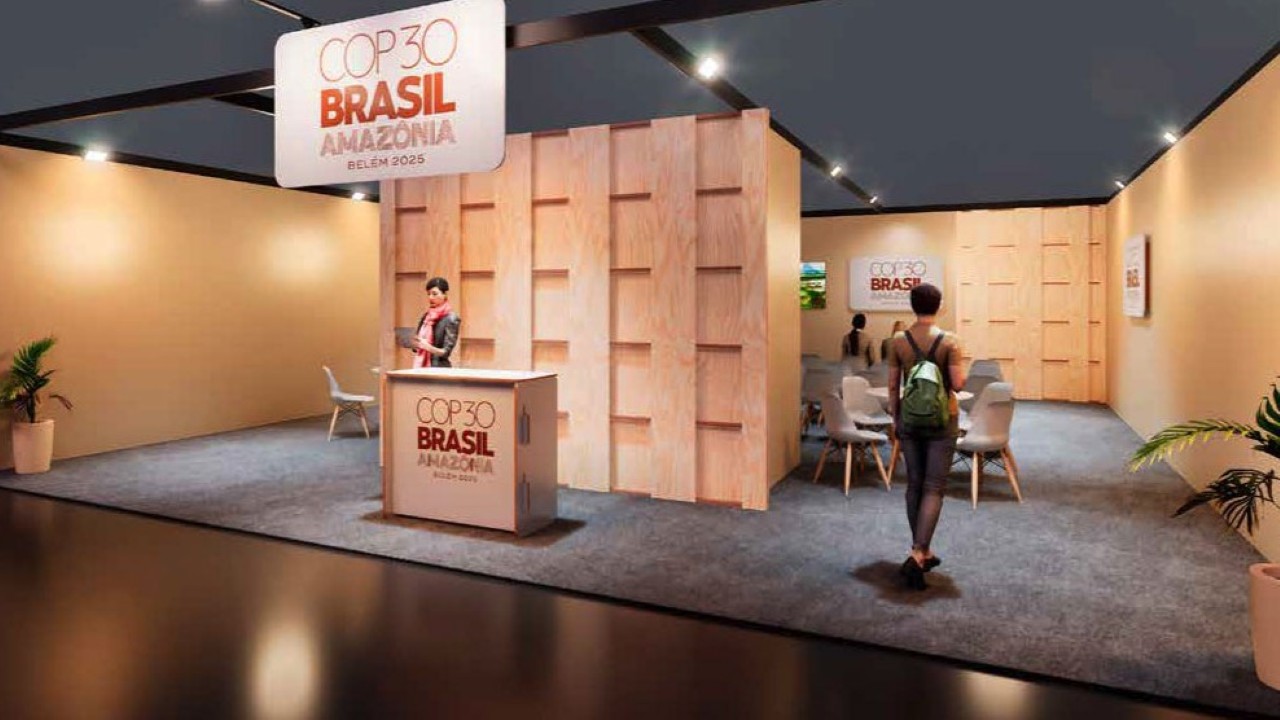 Maquete dos estandes disponíveis para a Green Zone