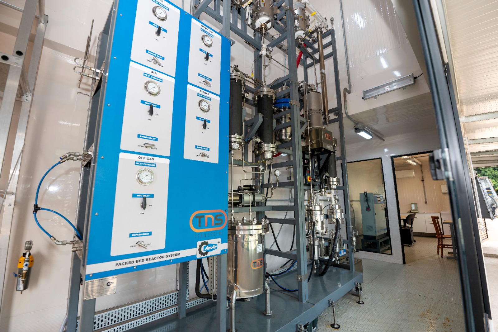 Empresa tem primeira planta-piloto do Brasil para a produção de petróleo sintético a partir de biogás, com foco na geração de SAF. Foto: William Brisida/Itaipu Binacional