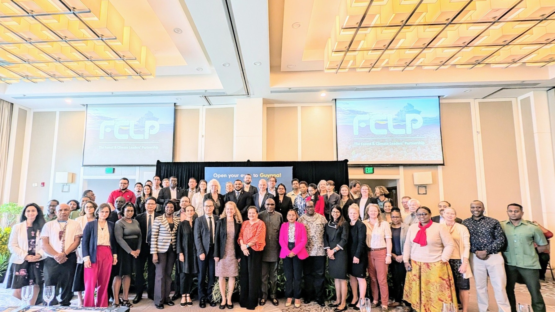 The event brought together member countries and collaborators of the Forest and Climate Leaders’ Partnership. Credit: Ministry of Natural Resources of Guyana