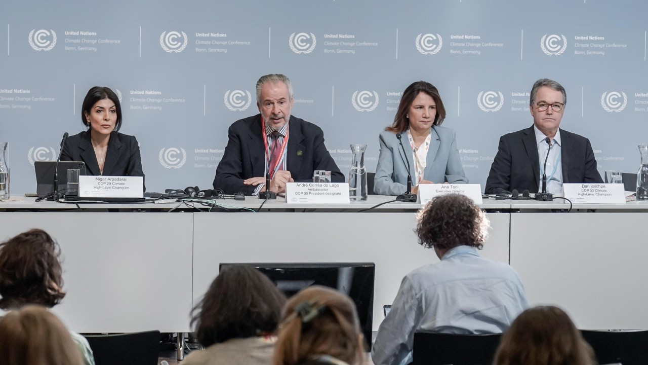 A presidência da COP30, junto aos Campeões do Clima da COP29 e COP30, anunciaram a inovação da Agenda de Ação Climática, nesta sexta-feira, 29/8, em webinar. Foto: Divulgação/UNFCCC