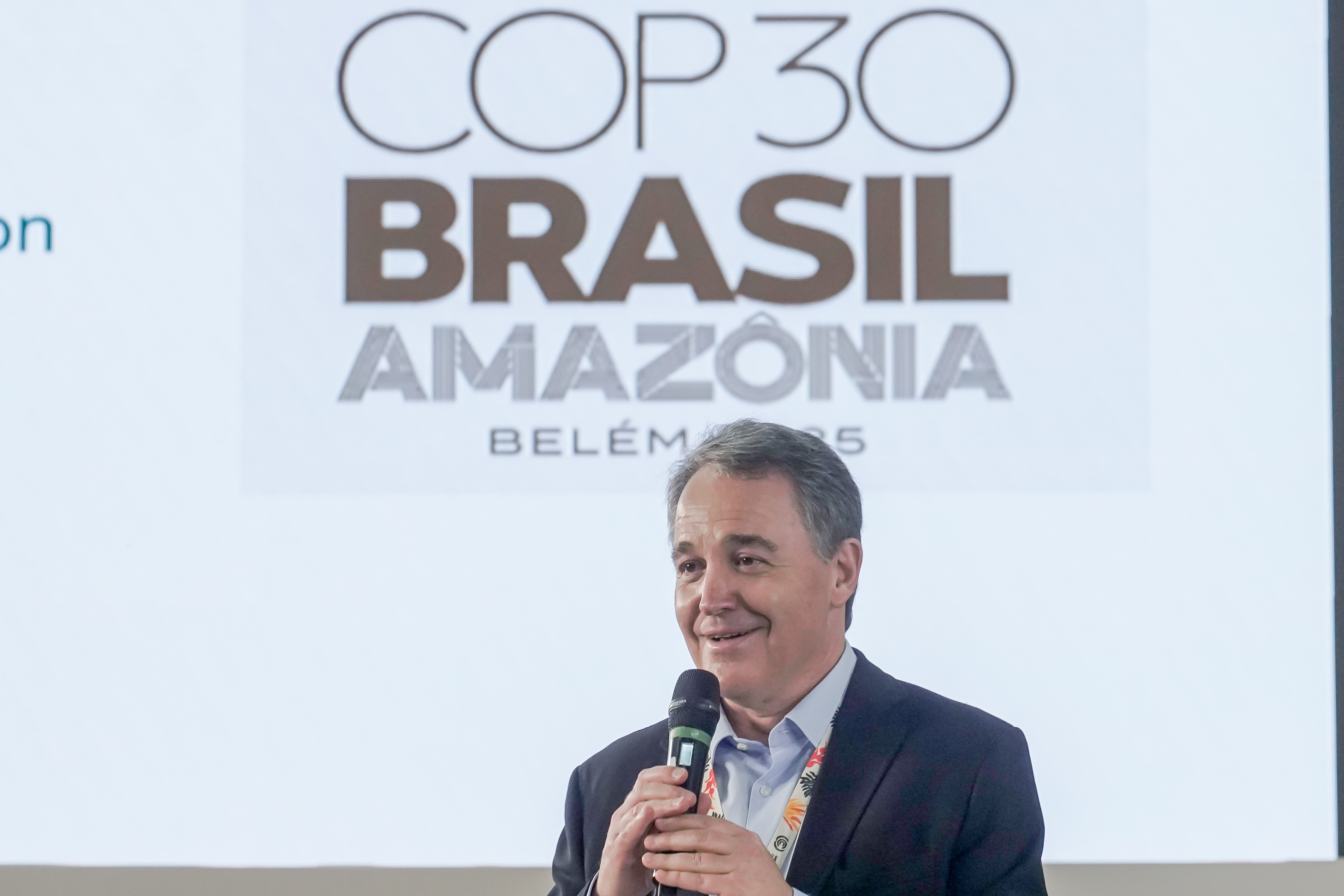O campeão de alto nível da COP30, Dan Ioschpe, defendeu que a transição energética é um “desafio sistêmico”. Foto: Rafale Neddermeyer/COP30