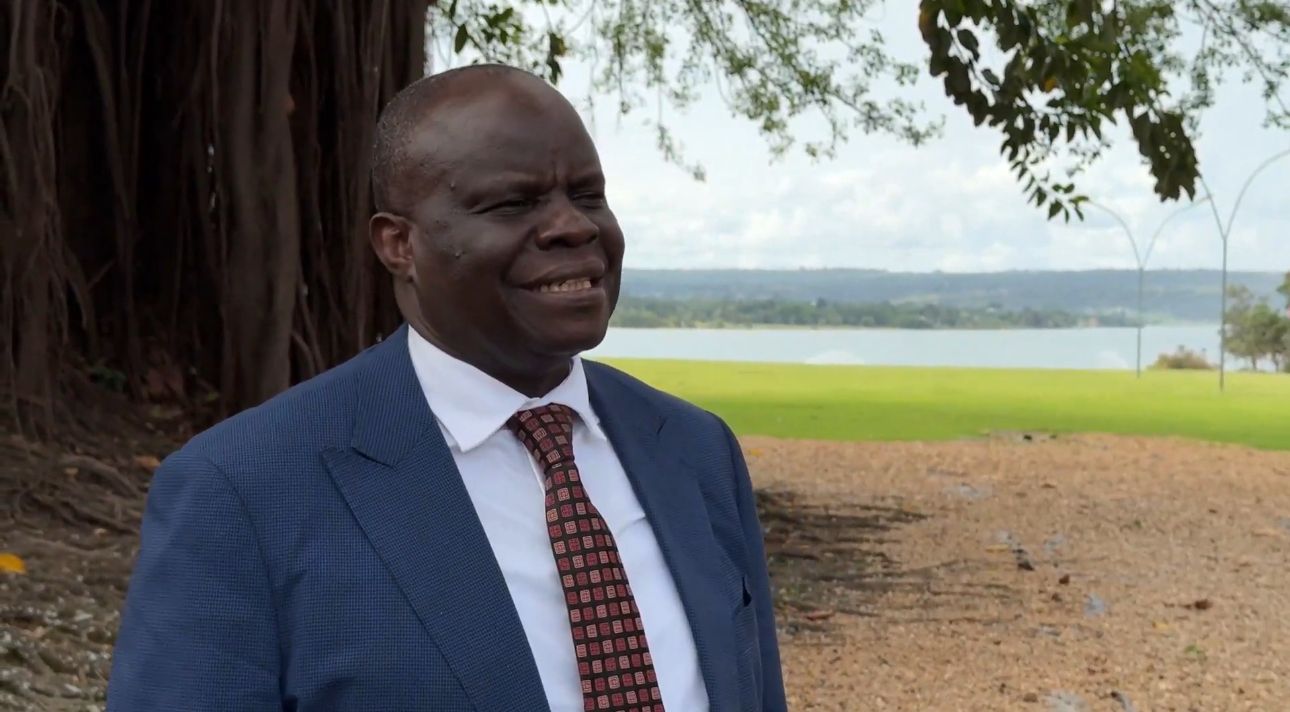 Richard Muyungi talks about the challenges of climate finance for African countries. Photo: Gabriel della Giustina