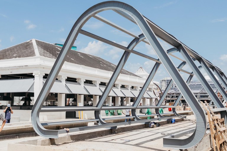 Visit to the works for COP30 – São Brás Market (Belém). Photo: Wagner Lopes/CC