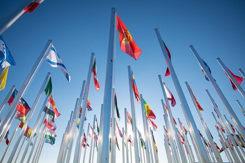 Bandeiras dos países membros da UNFCCC na COP22, em Marrakech | Foto: UNFCCC